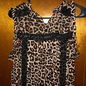 Leopard print tank top